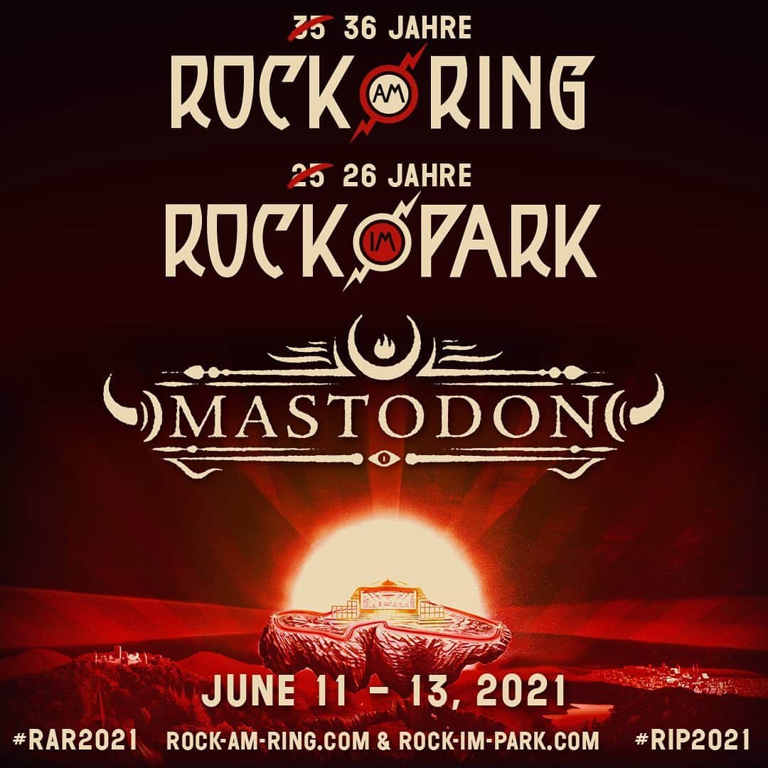 マストドンさんのインスタグラム写真 - (マストドンInstagram)「Excited to be playing @rockamringofficial and @rockimparkofficial next year!」9月26日 8時06分 - mastodonrocks
