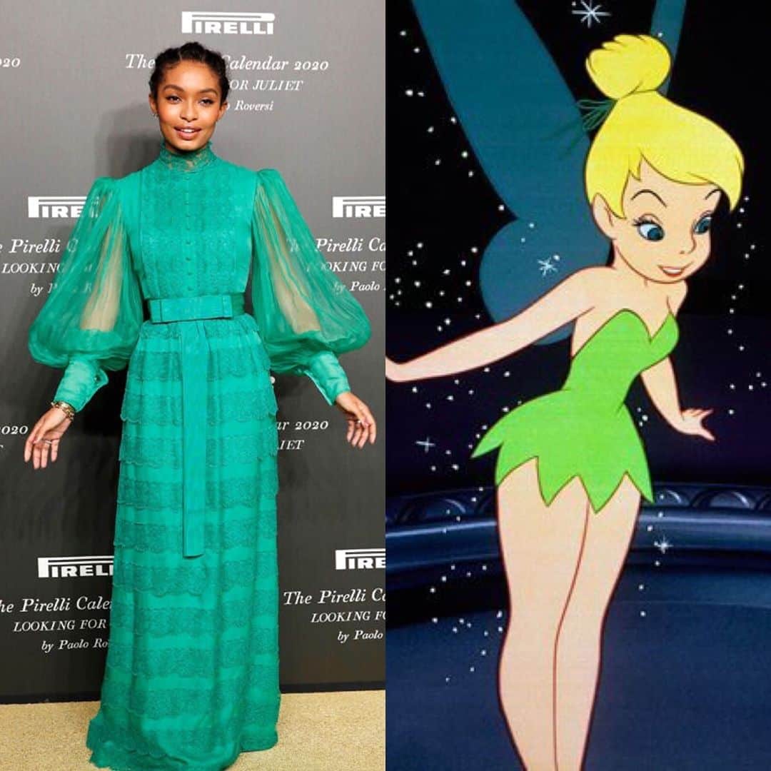 WHO WHAT WEARさんのインスタグラム写真 - (WHO WHAT WEARInstagram)「I do believe in fairies. ✨🧚🏽‍♀️✨ @yarashahidi will play Tinker Bell in Disney's new live-action 'Peter Pan' film! We love to see it.  photos: disney, shutterstock」9月26日 8時01分 - whowhatwear