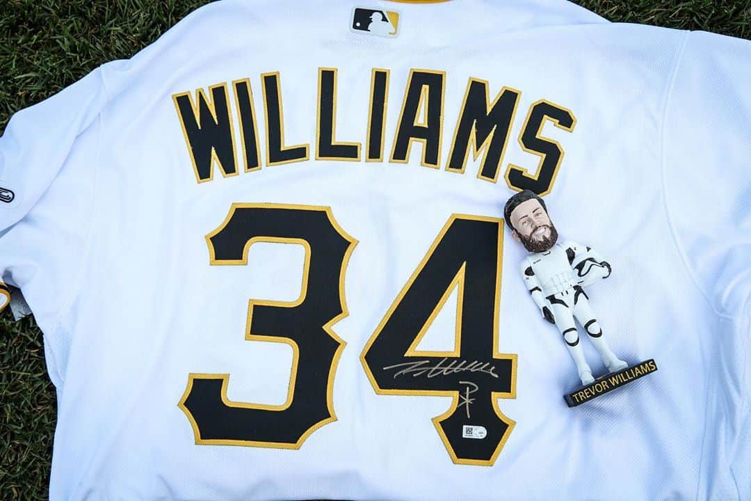 のインスタグラム：「Happy Fan Appreciation Weekend! LIKE & COMMENT on this post for a chance to win our Trevor Williams prize pack, including a signed jersey and an exclusive bobblehead!」