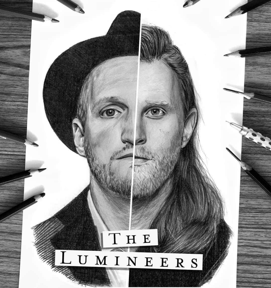 The Lumineersさんのインスタグラム写真 - (The LumineersInstagram)「We're blown away with this graphite portrait 🙌  Thank you @_villasenordavid for #thelumineers artwork!」9月25日 23時21分 - thelumineers