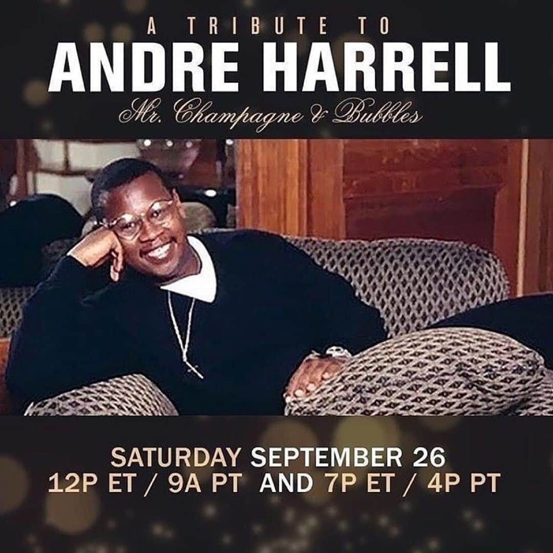 エヴァ・マルセルさんのインスタグラム写真 - (エヴァ・マルセルInstagram)「This SATURDAY we are celebrating the life and legacy that is the legend, #AndreHarrell! Tune in for the ENCORE of “A Tribute to Andre Harrell: Mr. Champagne & Bubbles” as we celebrate his 60th Birthday! 🎉Pop a bottle of bubbly and catch this #FoxSoul EXCLUSIVE Saturday at 12p/9a PT!  #rp @foxsoul」9月26日 0時34分 - evamarcille