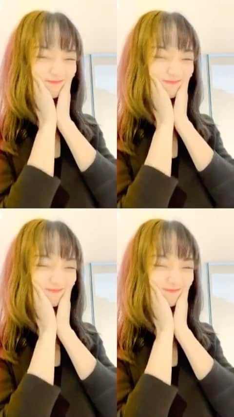 下村実生のインスタグラム：「.  美容院に行った#今日のみきみき  . ルンルンで事務所きたのは内緒🤫だけど、皆さんには教えちゃいますね😏 @miki_shimomura_  会話は動画撮りながら 📷「なめる〜」 👧「なめられる〜」 という会話をしてます笑  . すみません🙏 あげなおしました🙇‍♀️ .」