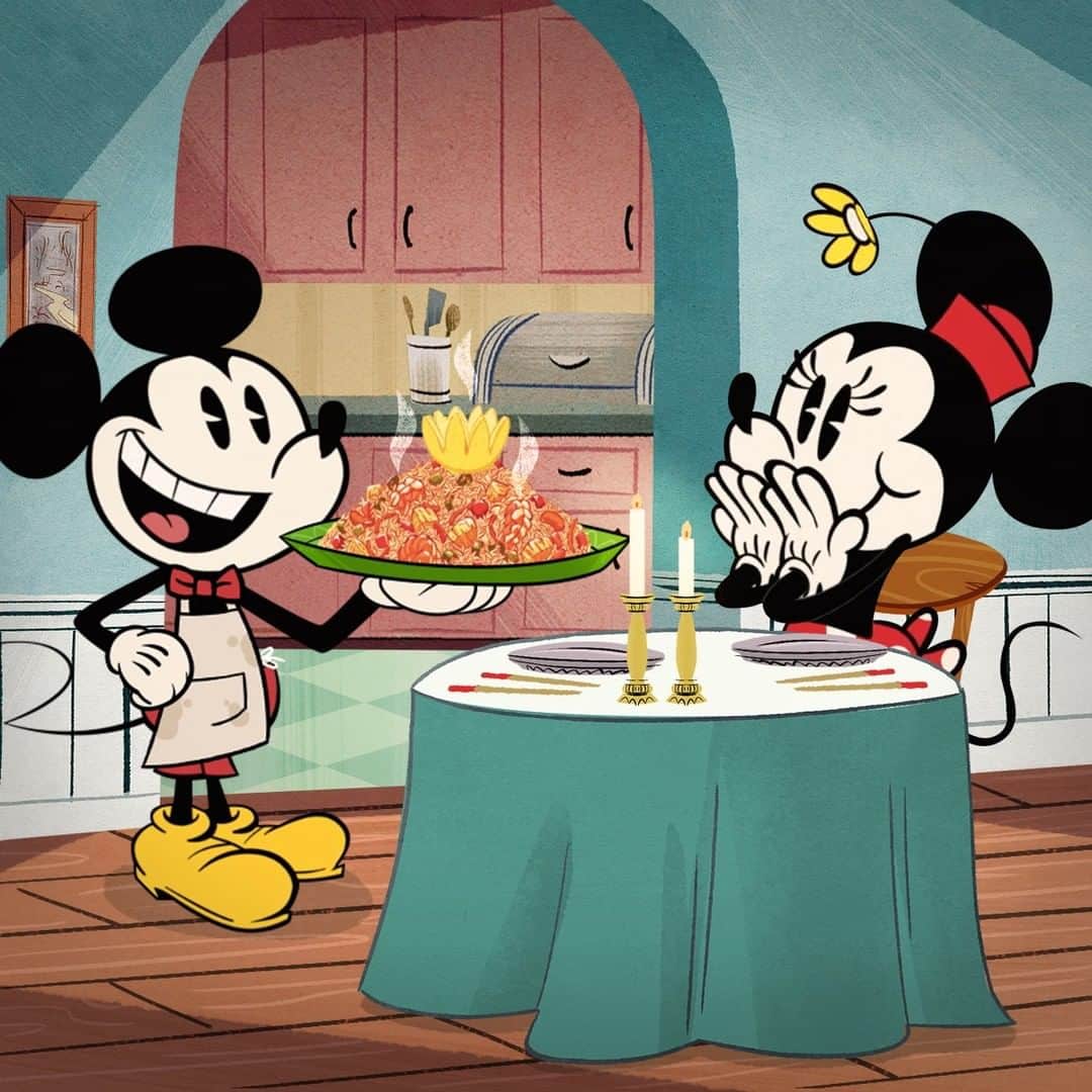 ミッキーマウスさんのインスタグラム写真 - (ミッキーマウスInstagram)「#NationalCookingDay calls for a special dinner date. 😋 Head to @MinnieMouse to get a peek of this romantic evening!」9月26日 1時31分 - mickeymouse