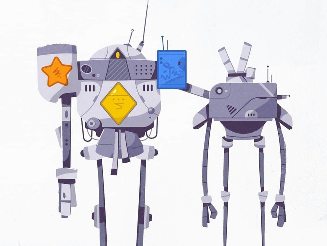 Dribbbleさんのインスタグラム写真 - (DribbbleInstagram)「Teenage robots by Dmitry Mòói ⠀ ⠀ #dribbble #design #robot #illustration #robots #dribbblers」9月26日 2時05分 - dribbble