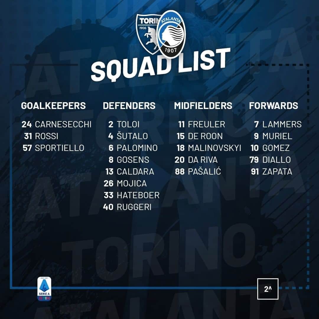 アタランタBCさんのインスタグラム写真 - (アタランタBCInstagram)「📢 I 21 convocati per #TorinoAtalanta! 🙌 Our squad list for the @seriea debut!  #SerieATIM #GoAtalantaGo ⚫️🔵」9月26日 2時13分 - atalantabc