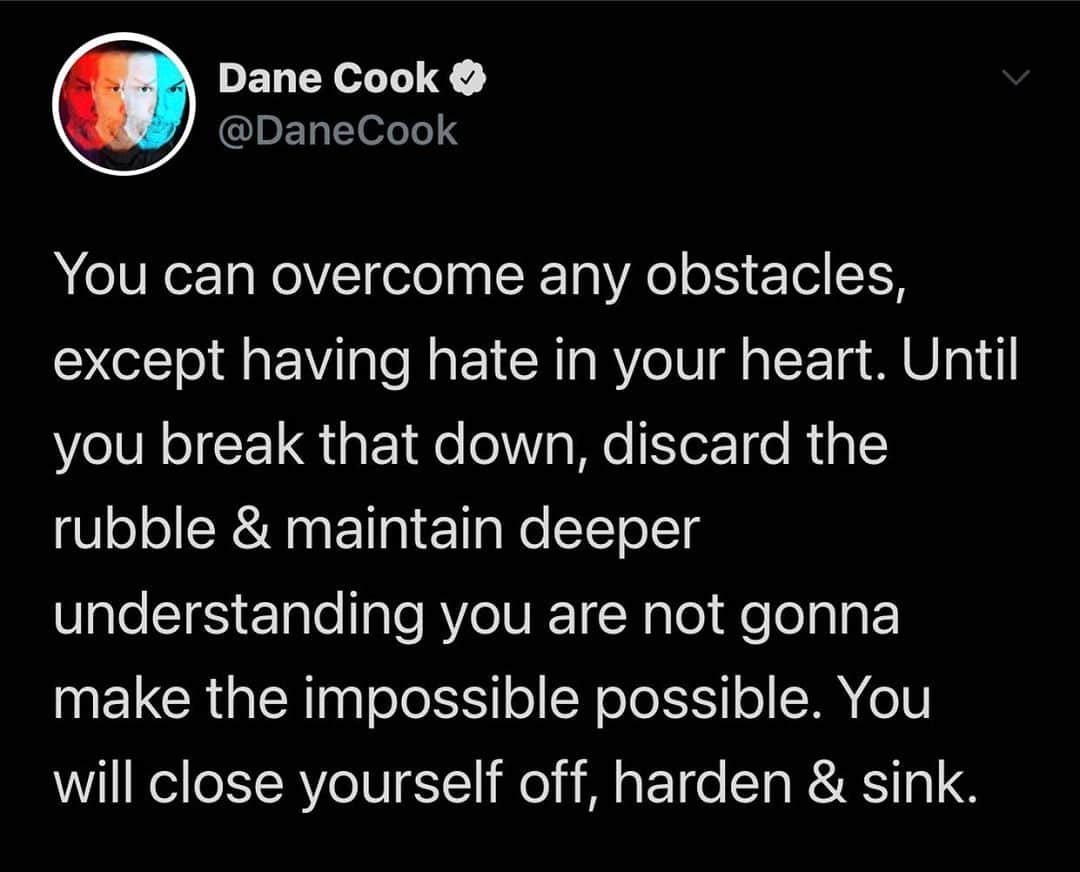 デイン・クックさんのインスタグラム写真 - (デイン・クックInstagram)「Some of you will read this and it will speak to your ability to overcome hardship, pain & disillusion. Others will read this and be thunderstruck because it’s pertinent in regards to feeling disconnected from your truth.  Let this be a new start. Comment in the comment section.. tag someone you wanna join forces with or admire or want to have read this and help to get unstuck. Comment your commitment. Let’s hear you hear yourself right here so years down the line in success when someone asks when did you turn it all around or quite simply turn up the fire inside you can smile and say.. “I posted on a @danecook post.” #readysetgrow」9月26日 3時37分 - danecook