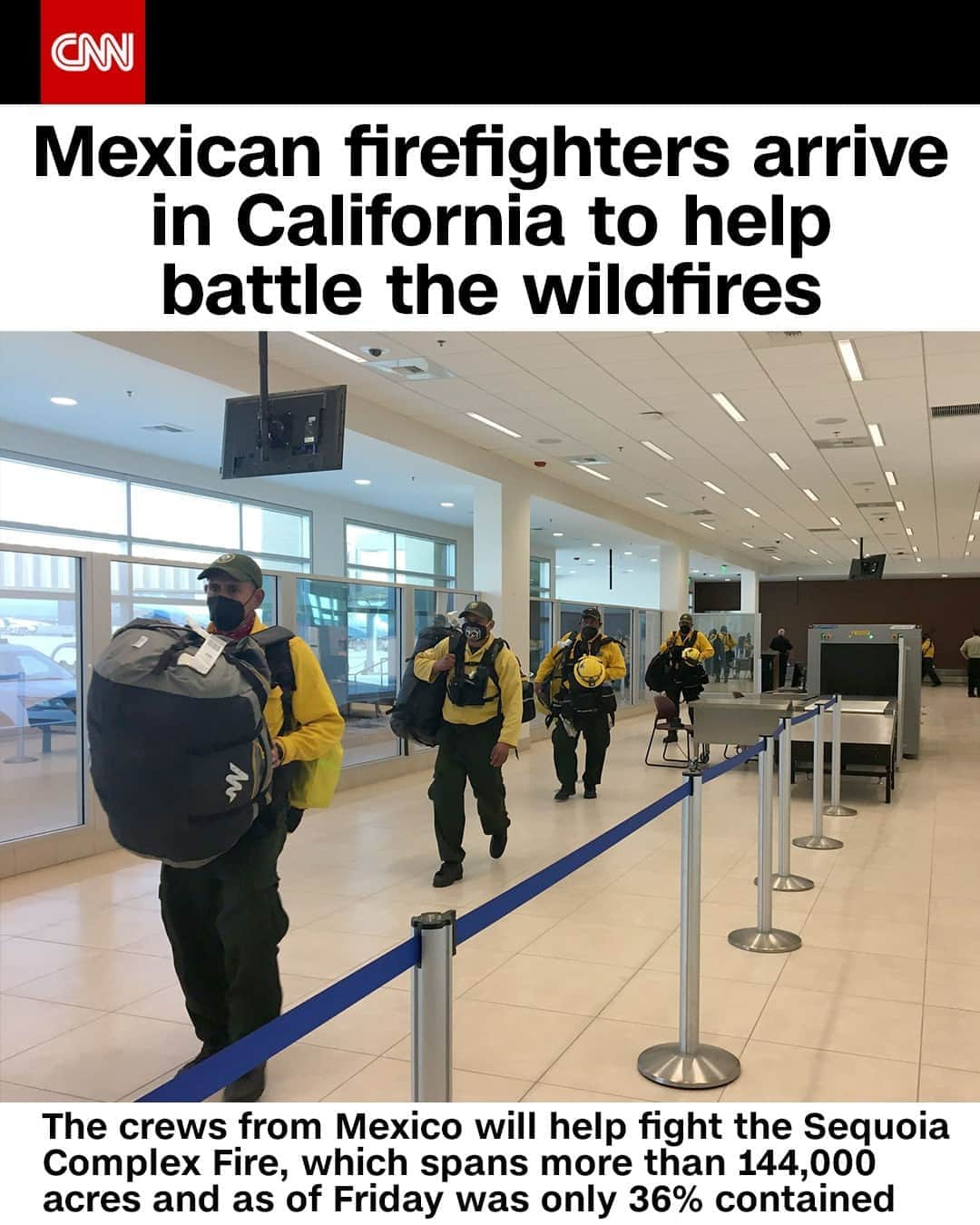 CNNさんのインスタグラム写真 - (CNNInstagram)「Firefighters from Mexico came to California on Wednesday to help battle the record-breaking wildfires ravaging the state. "Fires do not have borders, fires do not have different languages and cultures. In the end we all speak the same language when it comes to fighting fire," said Eduardo Cruz, the Mexican agency's national fire director. Canada also sent firefighting crews to California and Oregon this month, after the US Forest Service requested additional help through the National Interagency Fire Center.⁠ (📸: Pacific Southwest Forest Service)⁠」9月26日 5時01分 - cnn