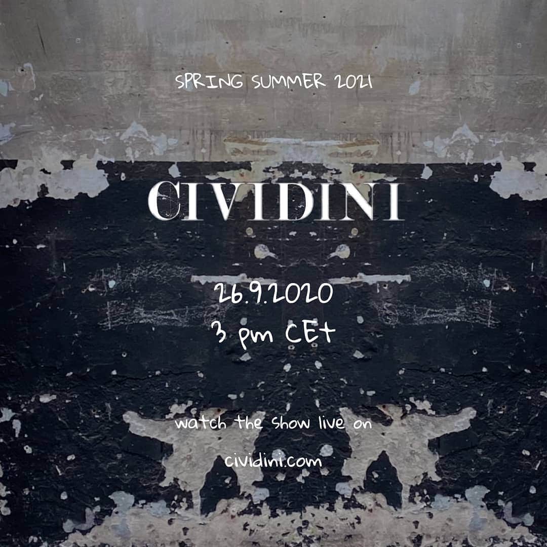 のインスタグラム：「Watch the show live on cividini.com - Saturday September 26, 2020 - 3 pm CET」