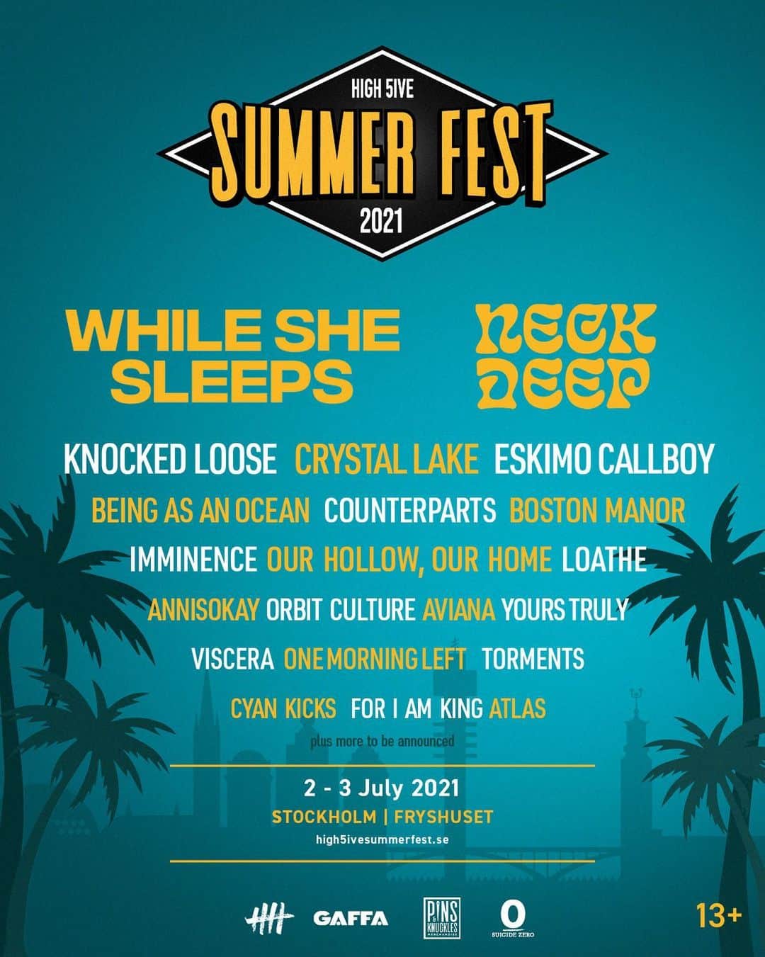 Crystal Lakeのインスタグラム：「Hey @high5ivesummerfest 👋🏻  http://www.high5ivesummerfest.se/」