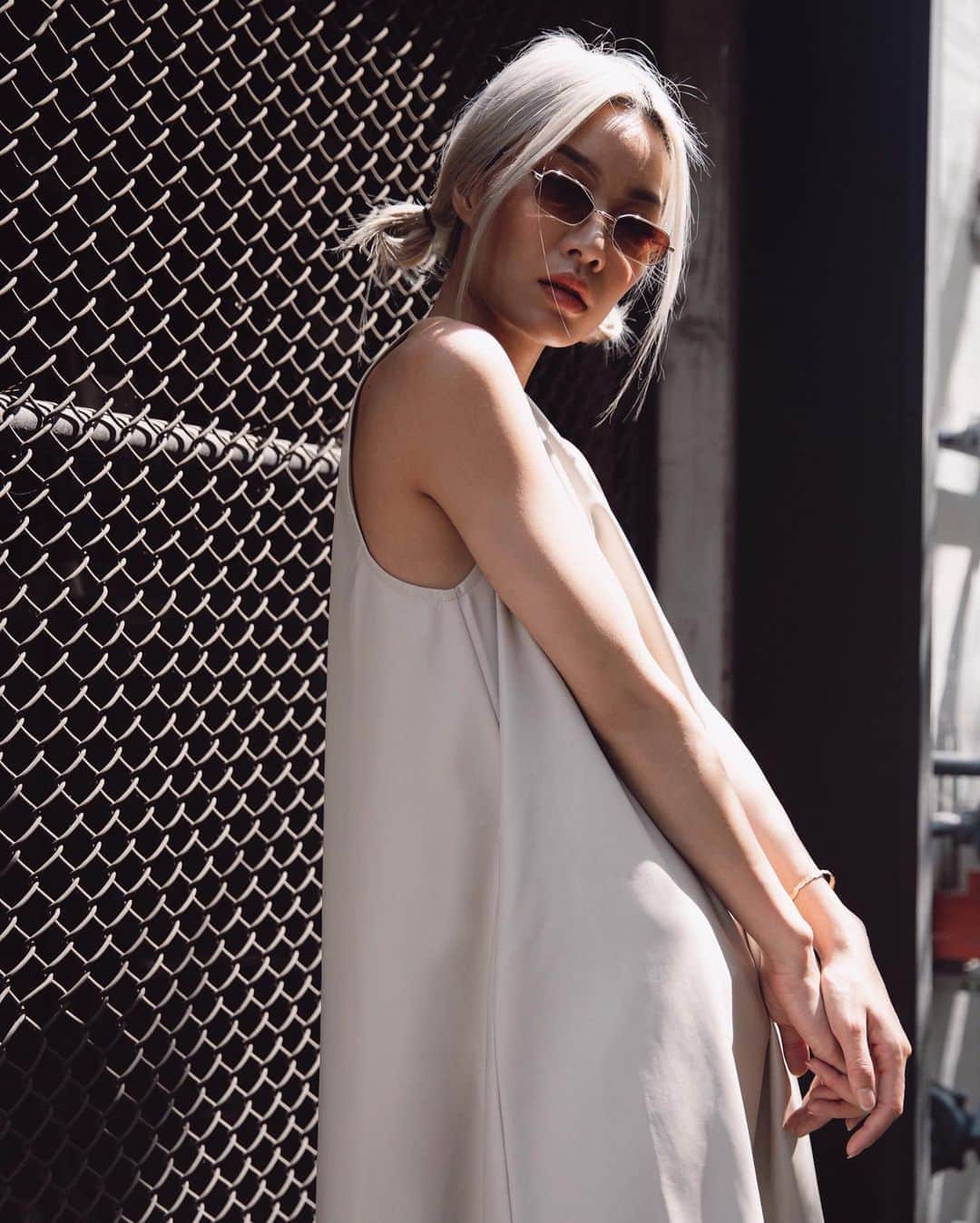 のインスタグラム：「The coolest lil vegan leather dress in town 😎」