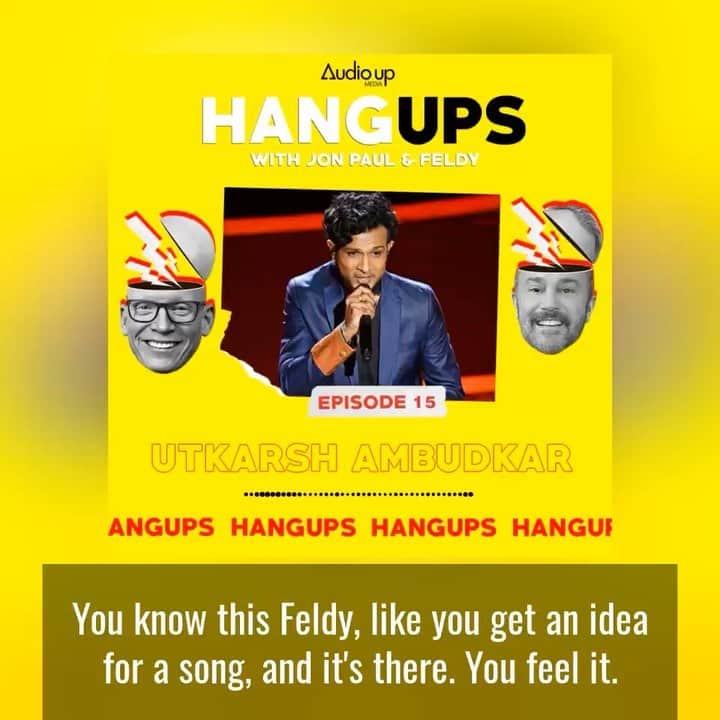 ジョン・フェルドマンのインスタグラム：「So stoked to have my friend @utktheinc on the #hangups podcast. He’s an amazing singer/comedian/writer/actor and Here In Your Bedroom is his favorite song. Love this man. Link in bio.」
