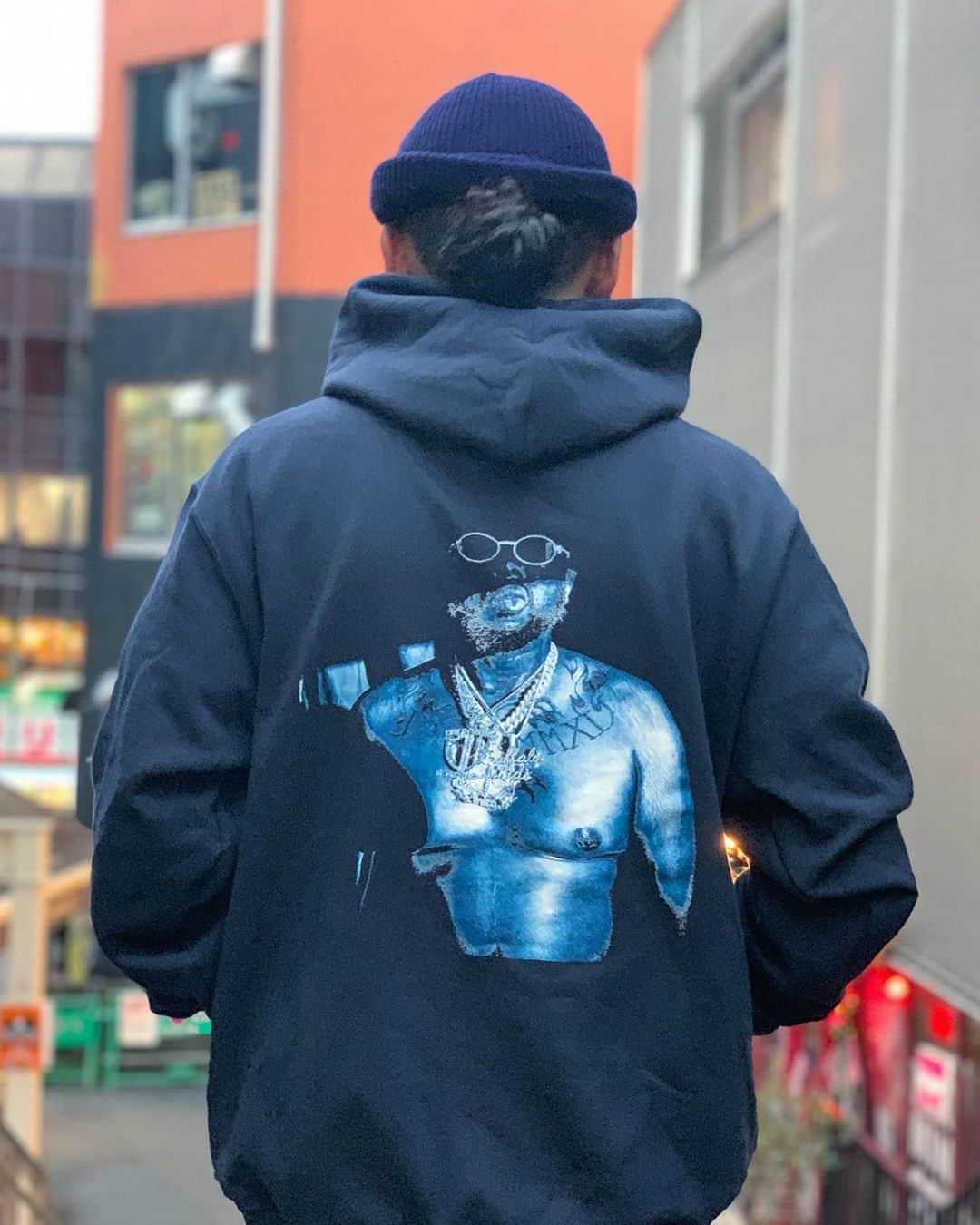 のインスタグラム：「#growaroundnewarrivals  CLASSIC MATERIAL NY x CONWAY DWMG HOODIE CONWAY THE MACHINEのOFFICIAL ITEM入荷しました。 ボディにはCHAMPIONを使用しています👌 172cm 63kgでLサイズを着用しています。 ¥12,000+TAX」