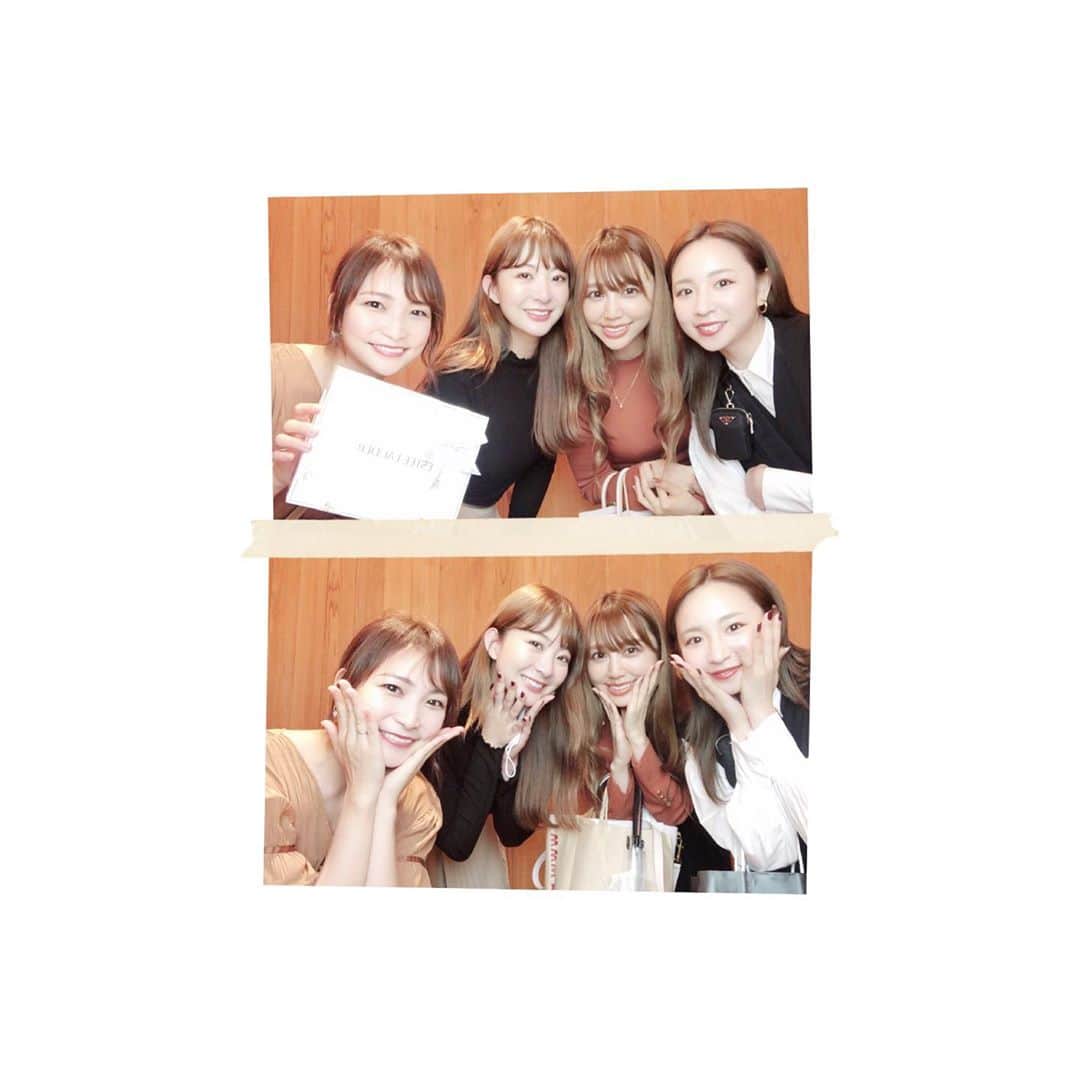 のインスタグラム：「. . 4人で会えたのは8ヶ月ぶりらしい😂 あー楽しかった🥺🥺🥺🥺🥺  それぞれ会ってたけどみんなで会うと楽しさも増し増し🥰  #ルミネアプリ強制DL #NOと言えない勧誘 #木村さん3ポイントGET #ライティングへの執念♡ #伊勢丹からDMが来ない🍮 #高級シャインマスカット #16時のとんかつdjアゲ太郎 #木村さんは🐬で絶対に喜ばない #横浜さん #千春さんの髪型チェンジ」