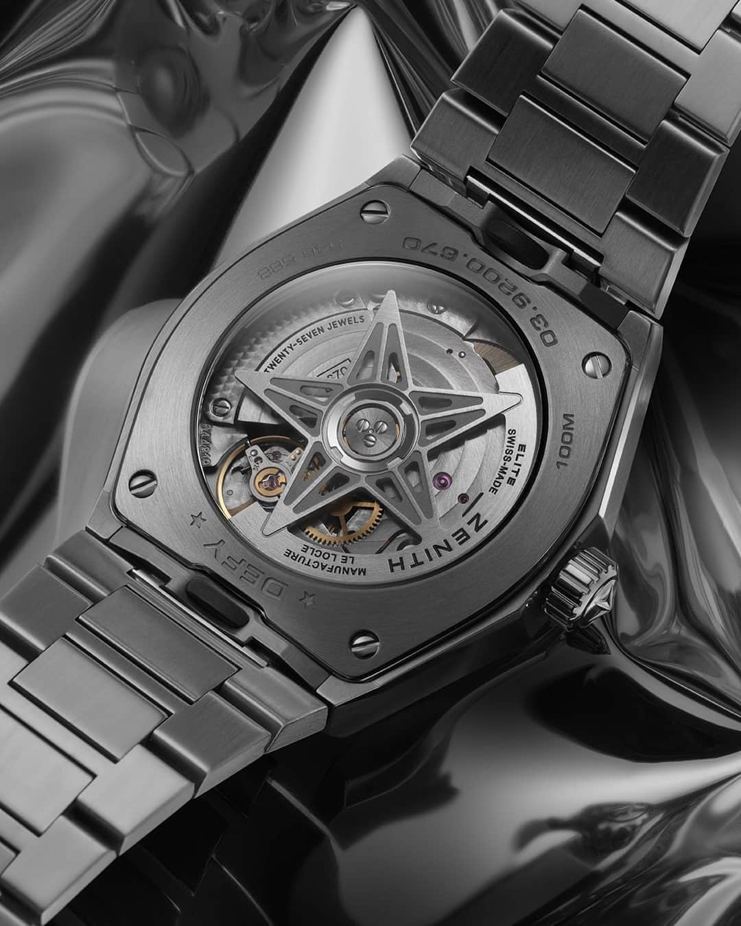 ゼニスのインスタグラム：「#DefyMidnight: For the woman who's always on the go, working towards making her dreams a reality. The DEFY Midnight is powered by our Elite automatic manufacture calibre and features a quick changing strap system.  #Zenith #ZenithWatches #Watches #Watch #Watchesofinstagram #Watchfam #WatchoftheDay #Luxury #WatchAddict #Watchcollector #Horology #DailyWatch #Star」