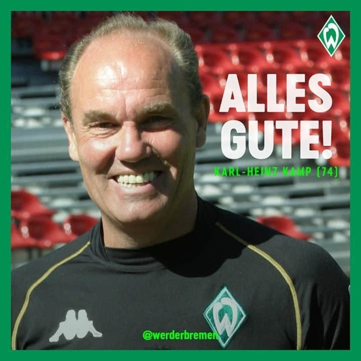 ヴェルダー・ブレーメンさんのインスタグラム写真 - (ヴェルダー・ブレーメンInstagram)「Alles Gute zum Geburtstag, Kalli Kamp! 🎂🎉 _______ #Werder #Bremen #svw #kamp #nordphoto」9月26日 19時42分 - werderbremen