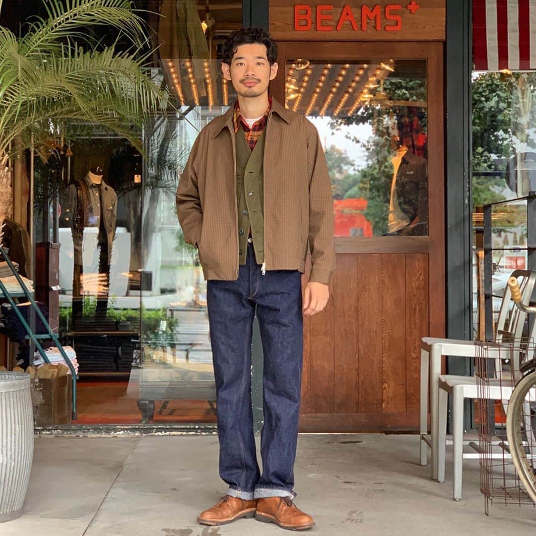 のインスタグラム：「BEAMS PLUS STYLE ＜Warehouse&Co＞  #beams #beamsplus #beamsplusharajuku #harajuku #tokyo #workshirt #nonpareil #indigo #denim #indigodenim #madeinjapan #denimpants #mensfashion #mensstyle #menswear  #keepfashionalive」