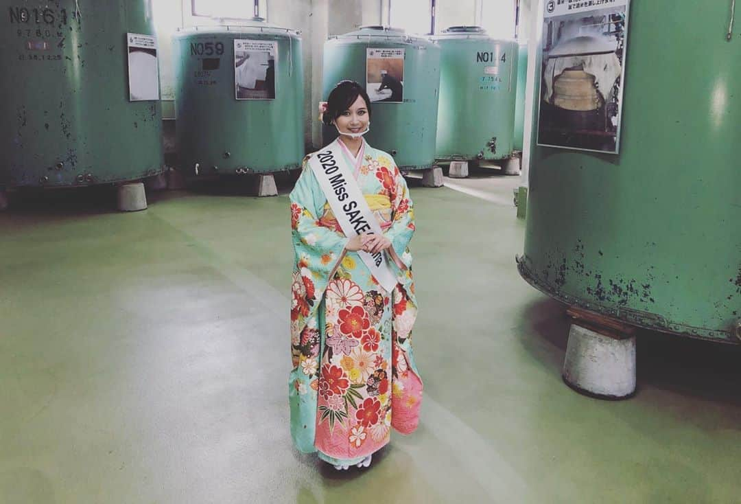 福田友理子さんのインスタグラム写真 - (福田友理子Instagram)「* * 皆さん、こんにちは。 2020 Miss SAKE 群馬代表の福田友理子です。 * 秋の全国交通安全運動が始まっていますが、 * このたび、群馬県長野原警察署の１日署長に任命していただき、 * Miss SAKEとして、飲酒運転根絶を呼びかけさせていただきました👮‍♀️ * 振袖は信号機をイメージした色合いに☺️✨ * 詳しくはMiss SAKE blogに記載しておりますので、 どうぞご覧ください✨ * * 写真一枚目は、 群馬県警のマスコットキャラ　上州くんとみやまちゃん🐎 * そして長野原町のゆるキャラ、にゃがのはらです🐈🐱 * （にゃがのはらは初めて会えたのですが、とっても可愛い😍 にゃにゃ歳〔7歳〕だそうで、私たちMiss SAKEも7代目なので、同い年でした☺️🐈） * 浅間酒造様の酒蔵見学もさせていただき、どうもありがとうございました✨ * *」9月26日 21時19分 - yuriko.fu