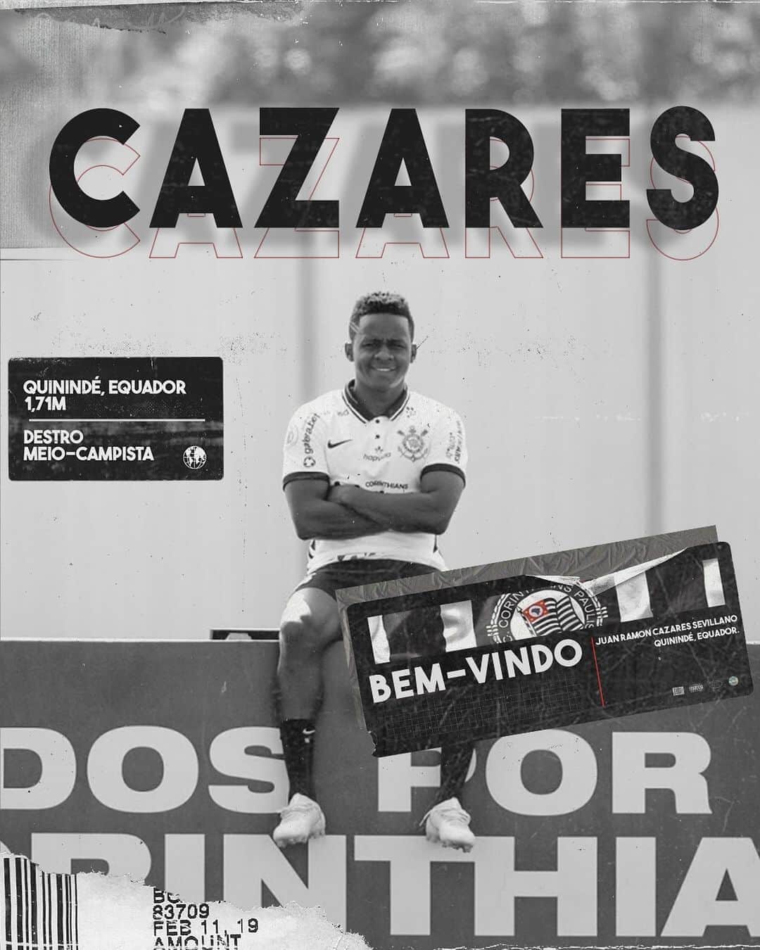 コリンチャンスさんのインスタグラム写真 - (コリンチャンスInstagram)「Tem reforço novo no Timão, Fiel! O equatoriano @juanicazares10 assinou com o Corinthians até junho de 2021 ! Bem-vindo ao Coringão! 🇪🇨🇧🇷⚫⚪  #BemVindoCazares #VaiCorinthians」9月26日 22時25分 - corinthians