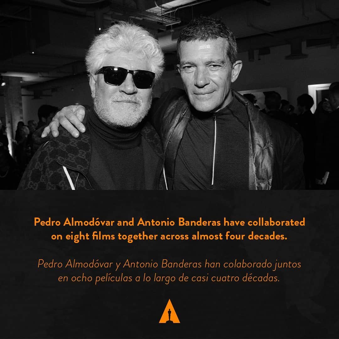 アカデミー賞さんのインスタグラム写真 - (アカデミー賞Instagram)「Pedro Almodóvar and Antonio Banderas have collaborated on eight films together across almost four decades. Which one is your favorite?」9月27日 0時24分 - theacademy