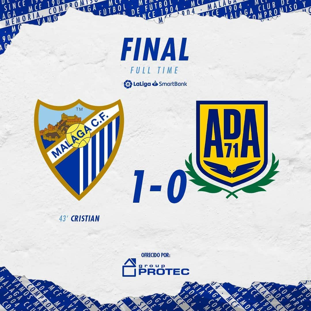 マラガCFさんのインスタグラム写真 - (マラガCFInstagram)「#MálagaCF 1 (@cristian_rp1 43') - 0 #ADAlcorcón  #VamosMálaga😍🤍💙⚽️ #LaLigaSmartBank🥈」9月27日 3時20分 - malagacf