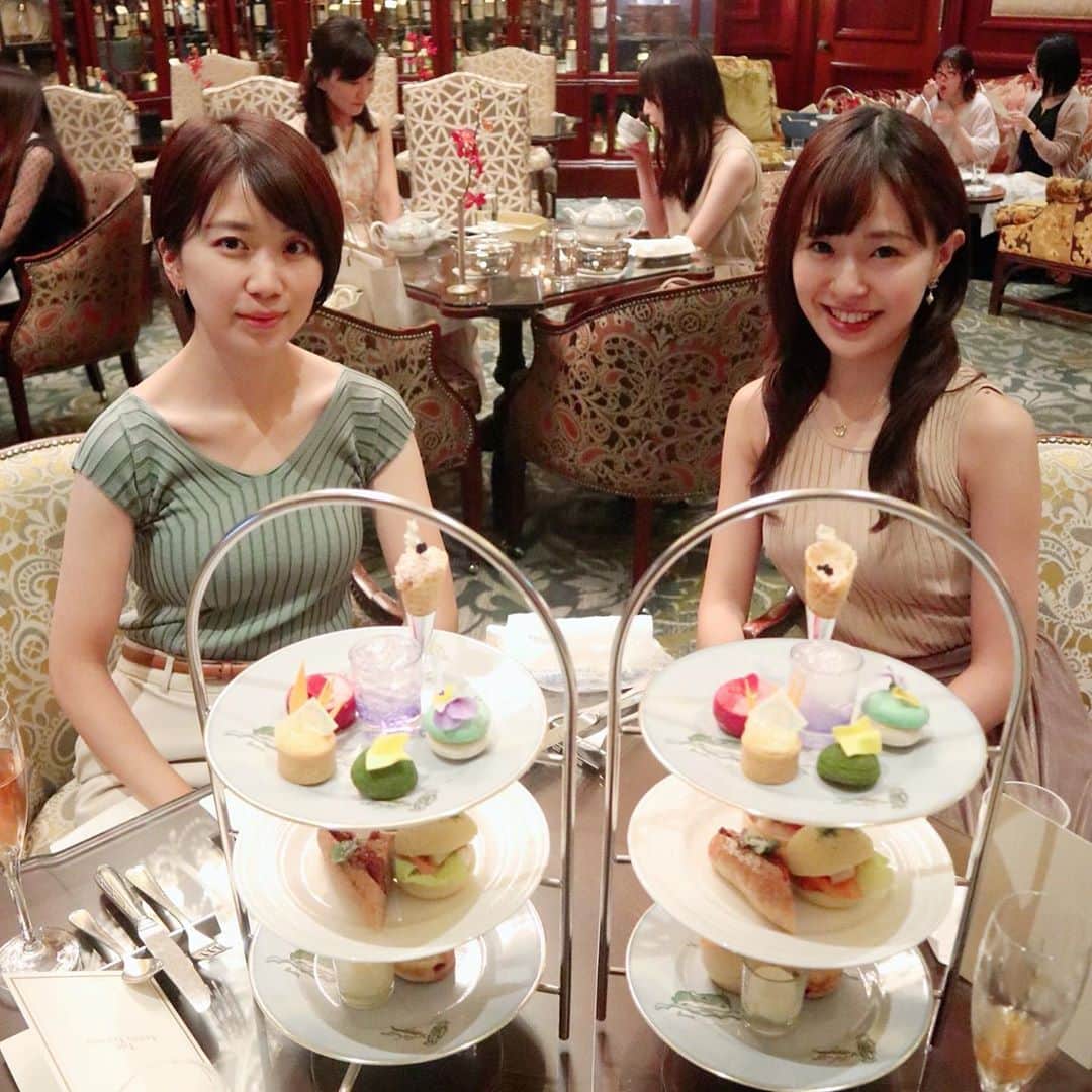 肥田佳菜子のインスタグラム：「リッツのウェッジウッドとコラボのアフタヌーンティー☕️ 久々のふじくんかわいすぎて癒されたな👦💕💕 #アフタヌーンティー #afternoontea #リッツカールトン大阪 #リッツ #ritzcarlton #ウェッジウッド #wedgwood」