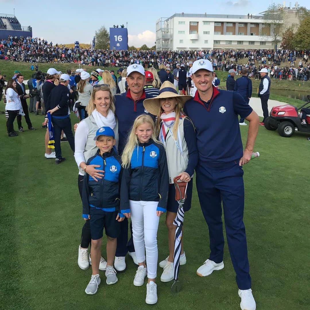 のインスタグラム：「Throwback to a couple of Roses between 4 Stensons  @rydercupteameurope」