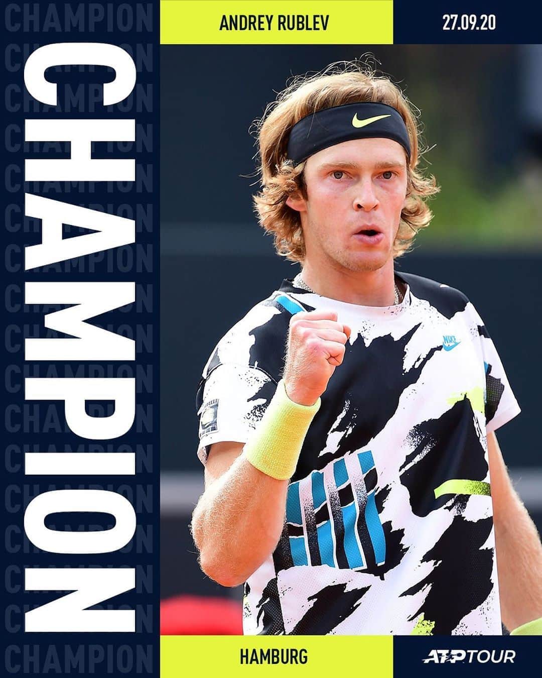 ATP World Tourさんのインスタグラム写真 - (ATP World TourInstagram)「Amazing Andrey 🏆  🇷🇺 @andreyrublev has won his first ATP 500 title after defeating Tsitsipas 6-4, 3-6, 7-5 at the @hamburgopen 👏」9月27日 21時31分 - atptour