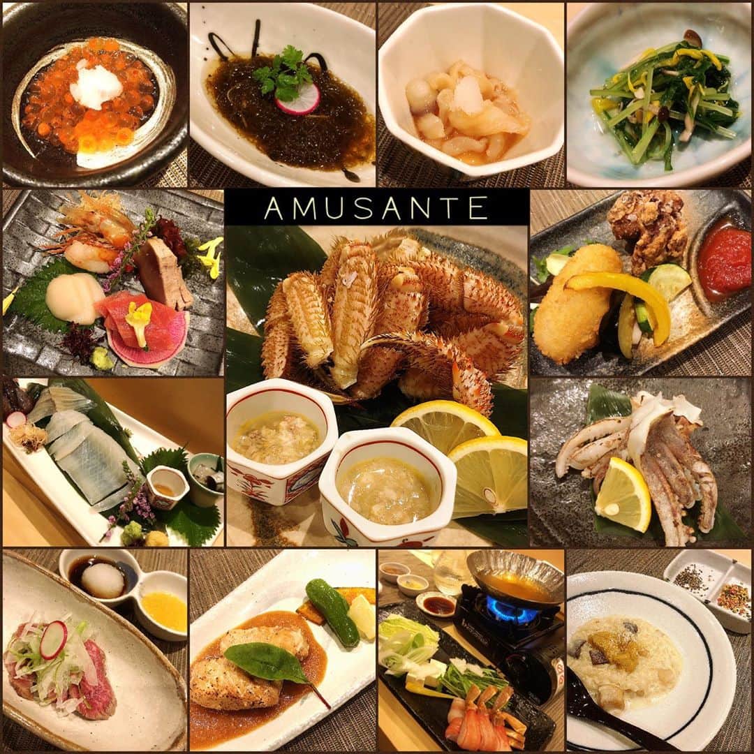 REINAさんのインスタグラム写真 - (REINAInstagram)「* 先日 AMUSANTEの OPEN前に試食会に ご招待いただきまして 写真のお料理ぜーんぶ いただきました🤩✨ * 全部美味しかった😋💕 ほんとに😆 お腹パンパンになりながら 美味しいから全部食べた🤣 * もうOPENしているので ぜひ皆様行ってみてください✨ * 私もまた行きます😆 * ＡＭＵＳＡＮＴＥ-ｱﾐｭｿﾞﾝﾄ- 札幌札幌市中央区南6条西4丁目 高瀬ビル 1階 * #amusante#アミュゾント#すすきの#すすきのグルメ#グルメ#北海道グルメ#北海道#hokkaido#gourmet#キャバ嬢#食べスタグラム#食べログ#蟹#刺身#牛刺し#海鮮#活イカ#蟹しゃぶ#ザンギ#カニクリームコロッケ#美味しい#😋#delicious#foodie#followme」9月27日 13時14分 - reina.overloungeclub