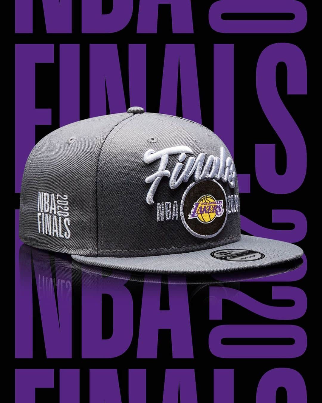 ニューエラ・キャップのインスタグラム：「The @lakers are Finals bound! The official NBA Authentics: Locker Room 9FIFTY is available now at neweracap.com . Link in bio to shop the full collection 🏀」