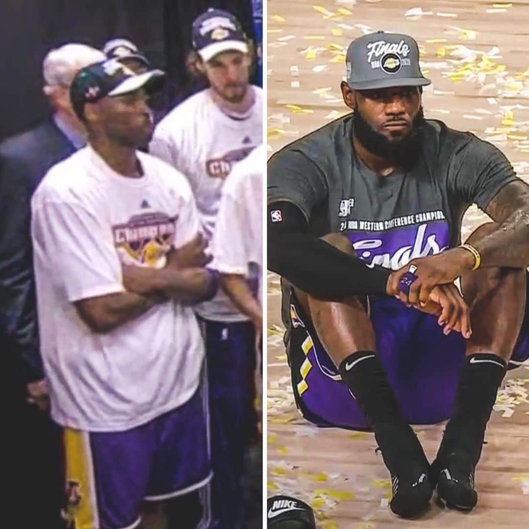 espnさんのインスタグラム写真 - (espnInstagram)「How Kobe and LeBron celebrated WCF trophies. More work to be done.」9月27日 14時13分 - espn