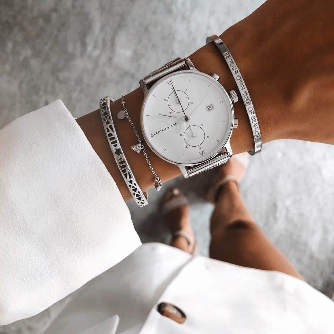 Kapten & Sonさんのインスタグラム写真 - (Kapten & SonInstagram)「'Wear accessories that matter.' ✨ Our beautiful watch Chrono Silver "Steel" is the perfect companion to you daily outfit! Which Chrono style is your favorite one? 💫 #bekapten #kaptenandson⁠ .⁠ .⁠ .⁠ #watches #watchesofinstagram #outfitdetails #inspiration #ootdinspo #outfitinspo #fashionlover #fashionaddict #explore」9月27日 14時30分 - kaptenandson