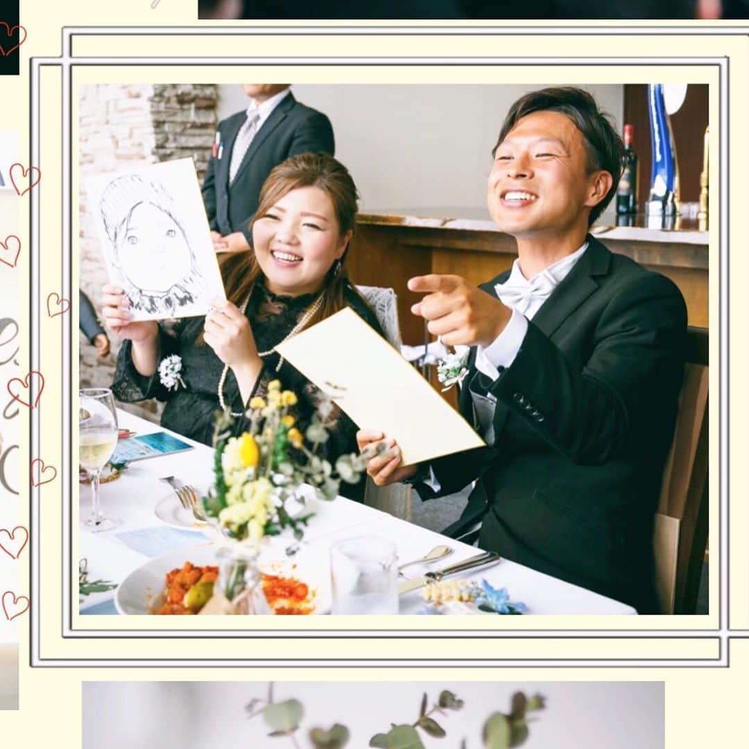 NEO FLAG.〜未来へ繋げる、繋がるＷedding〜のインスタグラム：「* "にちようび-ハジマリの陽-"  "日曜画家"という言葉から取り入れた 似顔絵師の早描きパフォーマンス👨‍🎨  ゲスト一人一人の顔をわずか2、3分で色紙に描いていきます。  完成した似顔絵は見て楽しい、もらって嬉しいだけでなく ゲスト同士のご縁を繫ぐアイテムに☘︎︎  #neoflag #ネオフラッグ #ウェディングプロデュース #オリジナルウェディング #コンセプトウェディング #セミオーダーウェディング #承認式 #ファーストプレゼンテーション #15次会 #結婚式準備 #プレ花嫁 #プレ花 #プレ花嫁準備 #プレ花嫁応援 #卒花嫁レポ #似顔絵 #ブライダルアート #結婚式似顔絵」