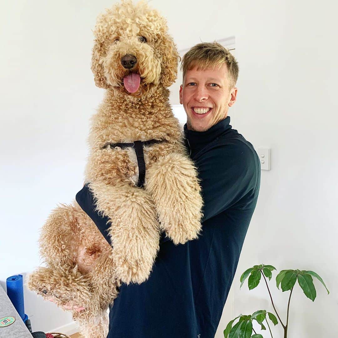 トラビス・マホーニーのインスタグラム：「Onya Paddy 🐶」