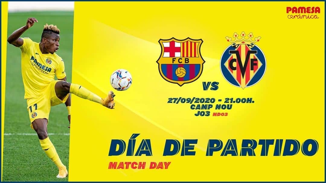 ビジャレアルCFさんのインスタグラム写真 - (ビジャレアルCFInstagram)「¡Día de partido y vaya partidazo tenemos hoy 😱💛! . 🆚 @fcbarcelona  ⌚ 21.00 horas 🏟 Camp Nou 🗓️ Jornada 3 🏆 @laliga  📱 #BarçaVillarreal .  It’s matchday, and what a match it is today 😱💛 . 🆚 @fcbarcelona  ⌚ 9pm CEST 🏟 Camp Nou 🗓️ Matchday 3 🏆 @laliga  📱 #BarçaVillarreal  #Villarreal #Futbol #Football #Soccer #LaLiga」9月27日 17時00分 - villarrealcf