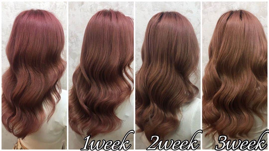 salon PRATiNO(サロンプラチノ)のインスタグラム：「#ピラミンゴカラー の退色を 1週間ずつでまとめてみました💁🏻‍♀️  今までのピンク系カラーは “ 色落ちが早い” “1週間くらいでピンクが消えてオレンジになる” ‘’ベースのブリーチムラが目立つ‘’  事がありましたが ピラミンゴカラーは3週間経って オレンジ味が強く出て来ました🍊  写真より実物の方がもう少し色味が残ってます。  ⚠️写真は全てノー加工です！  色落ちもピンク味が残りながら 嫌なオレンジ味が出ないので ピンク系の色を楽しみたい方には本当にオススメです♡  . . 【CLAVIS PRATINO】 ◇月曜日～土曜日 10:00～20:00 ◇日曜日 10:00～18:00  ※定休日なし ※時間外はお問い合わせください。 愛知県名古屋市中区錦3-4-19石垣ビル７Ｆ ☎︎052-962-7017  【PRATINO SNS・お店情報】  Instagram  メインアカウント→ clavis_pratino スタッフアカウント→ pratino_staff YouTube → https://www.youtube.com/channel/UC29An_f8mXliizce-Y6AUsA  LINE@→ ＠clavis-pratino HP→ http://clavis-pratino.com CLAVIS公式アプリ→ アプリ検索「CLAVIS 公式アプリ」  . #hairstyle #hair #cornrow #braids #clavispratino #pratino #nagoya #haircolor  #派手髪 #外国人風カラー  #特殊ヘア #美容室 #ヘアサロン #ヘアスタイル #ヘアカラー #クラビスプラチノ #名古屋 #栄 #錦」