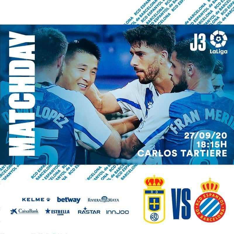 RCDエスパニョールさんのインスタグラム写真 - (RCDエスパニョールInstagram)「⚽ 𝗠𝗔𝗧𝗖𝗛𝗗𝗔𝗬 @realoviedo 🆚 @RCDEspanyol  🕕 18:15h 🏟 Carlos Tartiere 📺 @gol_television #RCDE  #RealOviedoEspanyol」9月27日 18時55分 - rcdespanyol