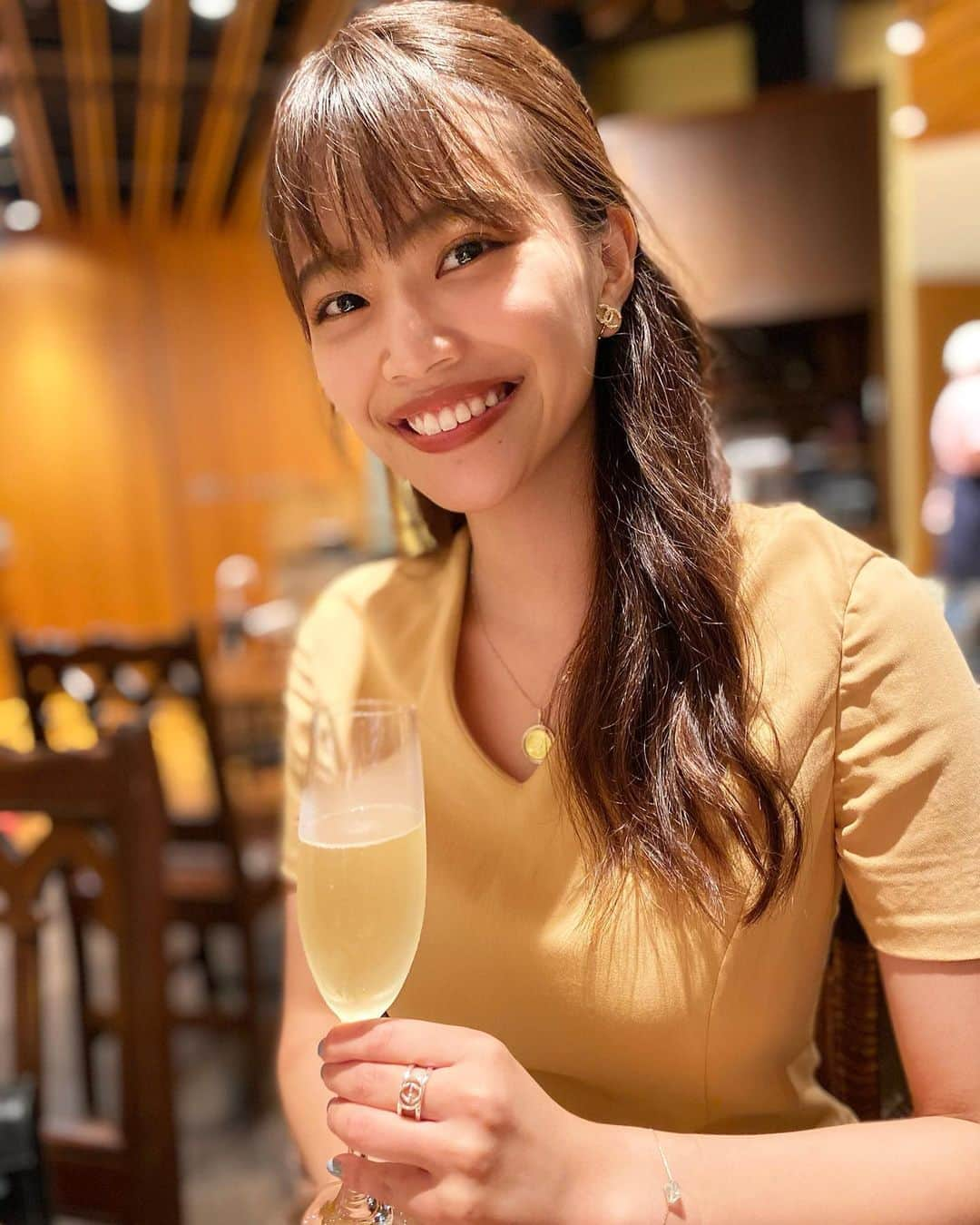 藤野結衣さんのインスタグラム写真 - (藤野結衣Instagram)「ポートレートモード🥂📸 . . シナモンの香りがすごく良きでした❤︎ . . . . . #photooftheday #portrait #fashion #code #東京グルメ #虎ノ門ヒルズ  #ルーフトップバー」9月27日 19時04分 - yui_fujino