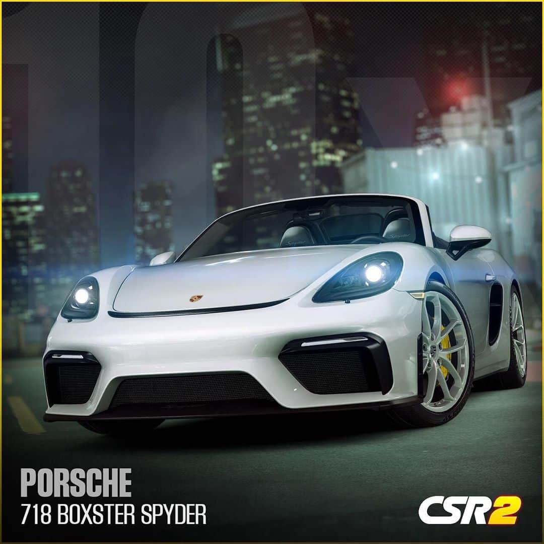 Porscheさんのインスタグラム写真 - (PorscheInstagram)「Summer may be fading, but the heat is back on the streets of @csrracing 2 with the 718 Spyder. Quick enough to prove you’ve got what it takes to bring it home? Link in bio.  __ 718 Spyder: Fuel consumption combined: 10,9 - 10,2 l/100 km; CO2 emissions combined: 249 - 232 g/km  I https://porsche.click/DAT-Leitfaden I Status: 09/2020」9月27日 20時06分 - porsche