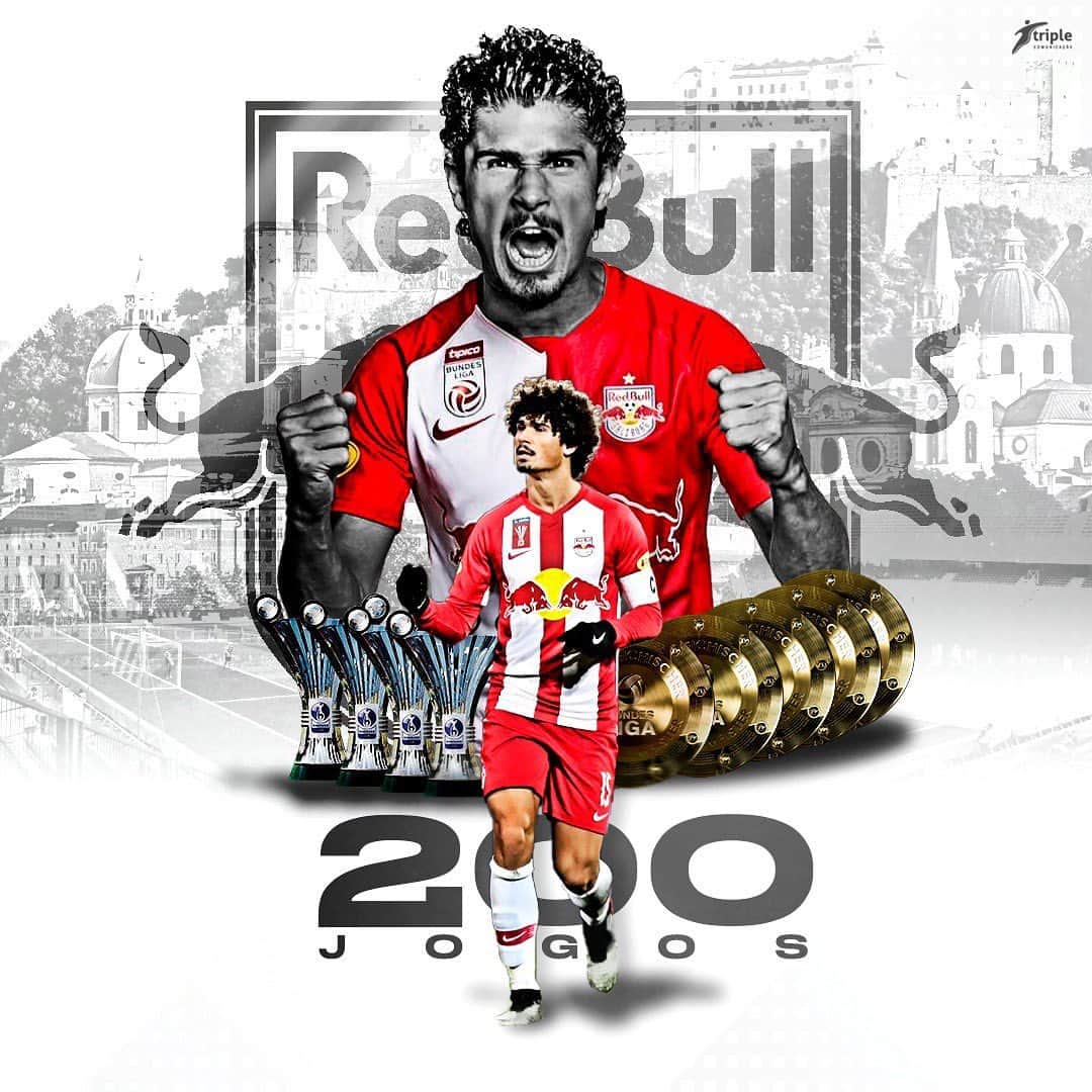 のインスタグラム：「Letzte Woche habe ich über 200 Spiele für Red Bull Salzburg gemacht. Ich bin stolz darauf, diese Marke mit einer Geschichte von Titeln und Siegen erreicht zu haben.  . . . Na última semana ultrapassei os 200 jogos pelo Red Bull Salzburg. Orgulho de alcançar essa marca com uma história de títulos e vitórias!」