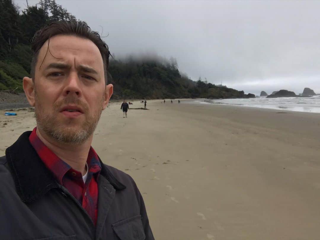 コリン・ハンクスのインスタグラム：「That moment you stumble upon the beach from the end of Point Break without really trying.」