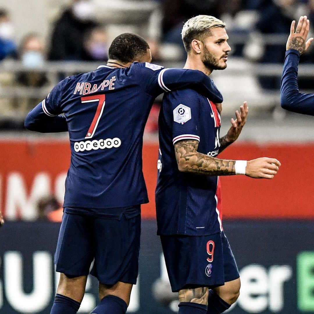 リーグ・アンさんのインスタグラム写真 - (リーグ・アンInstagram)「🙌 @mauroicardi / @k.mbappe, le duo gagnant ! . @stadedereims 🆚 @psg (0-2) . Icardi and Mbappé - a winning pair ! . #Ligue1UberEats #Reims #SDR #Paris #PSG #SDRPSG」9月28日 6時29分 - ligue1ubereats