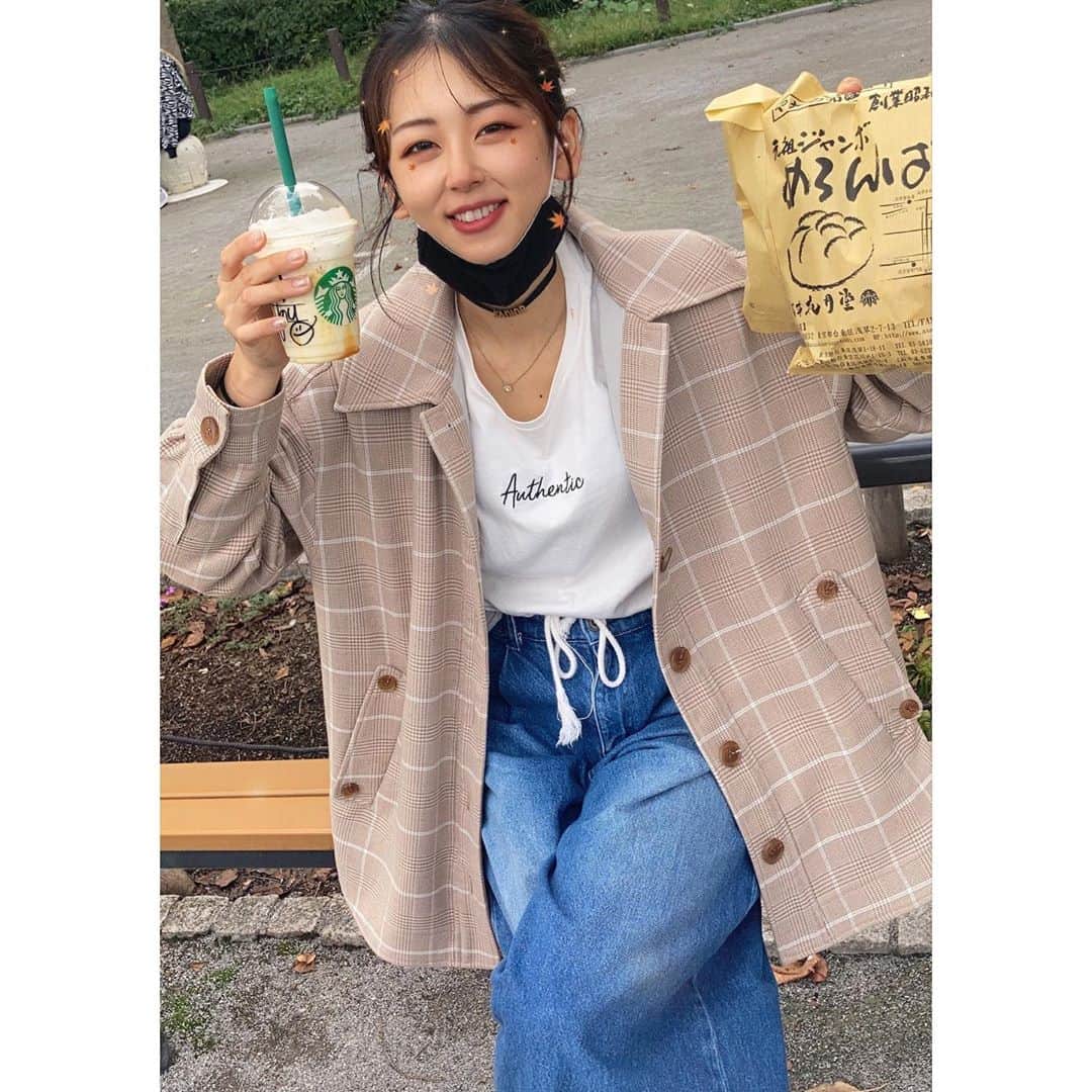 蛭川怜奈のインスタグラム：「甘すぎた 大学芋フラッペ 甘×甘のコラボ #浅草グルメ」