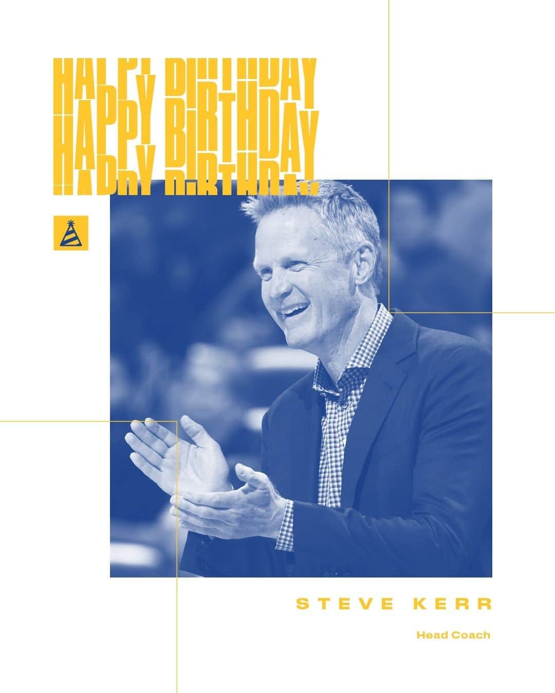 ゴールデンステート・ウォリアーズさんのインスタグラム写真 - (ゴールデンステート・ウォリアーズInstagram)「#DubNation, join us in wishing Steve Kerr a HAPPY BIRTHDAY 🎉」9月27日 23時11分 - warriors