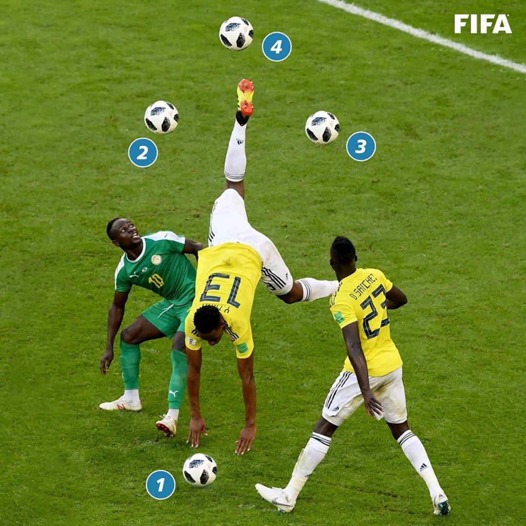 FIFAワールドカップさんのインスタグラム写真 - (FIFAワールドカップInstagram)「Spot the ball! ⚽️❓  Sometimes the roles are reversed 😂  #WorldCup #SpotTheBall #Russia #Colombia #Senegal」9月28日 0時06分 - fifaworldcup