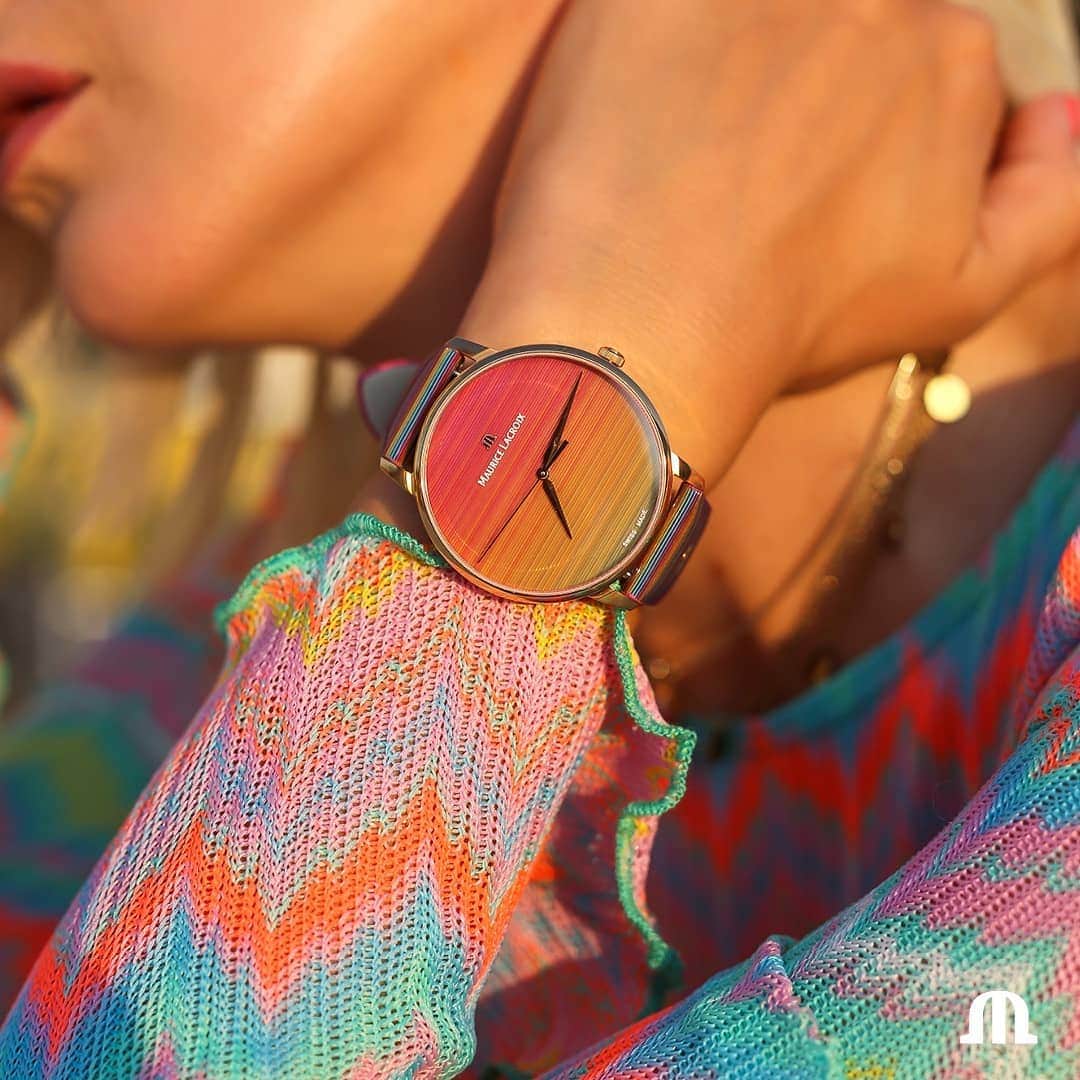 モーリスラクロアさんのインスタグラム写真 - (モーリスラクロアInstagram)「Break the daily dullness. Choose the intensity of vivid colors, just like our dear friend of the brand @palinakozyrava. #MLFriend #YourTimeIsNow  #MauriceLacroix #Watch #Reloj #LuxuryWatch #Swisswatch #HauteHorlogerie #Swisswatchmaking #Watchmaking #Wotd #Watchesofinstagram #Watchfam #Watchlife #Swissmade #Whatsonmywrist #Watchoftheday #Watchaddict #Dailywatches #instawatchdaily #instawatches」9月28日 1時00分 - mauricelacroix