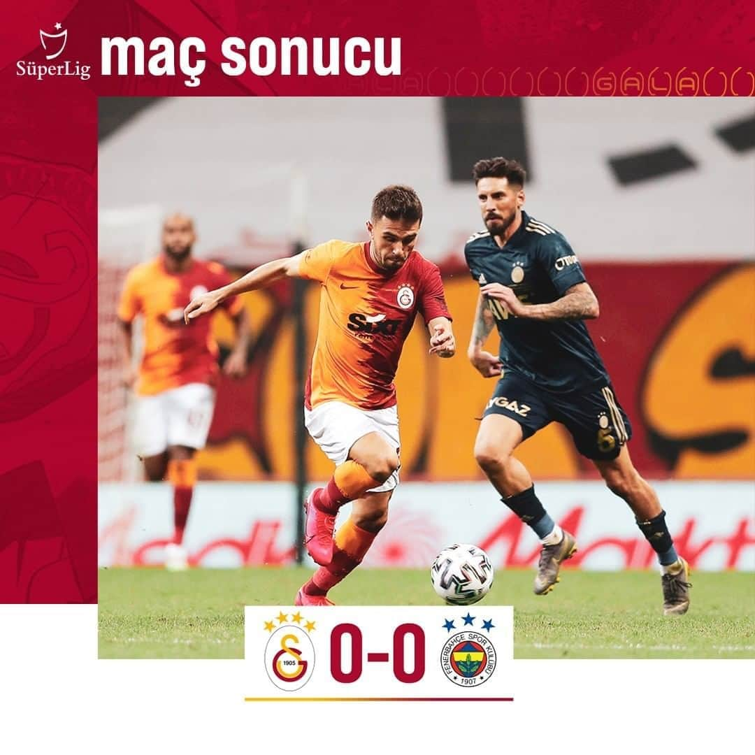 ガラタサライSKさんのインスタグラム写真 - (ガラタサライSKInstagram)「Maç sonucu: Galatasaray 0-0 Fenerbahçe #GSvFB」9月28日 2時54分 - galatasaray