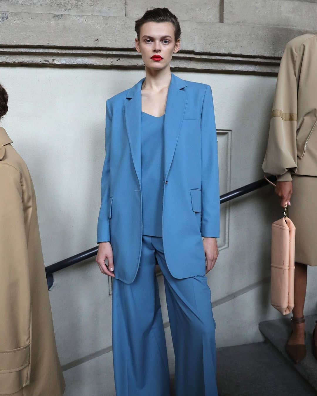 Fashion Weekのインスタグラム：「Tailor made 💙 Swipe to see a few of the looks from @maxmara's #MFW September 2020 show. Photo by @gettyimages」