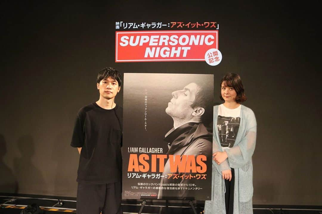 小出祐介のインスタグラム：「映画『リアム・ギャラガー：アズ・イット・ワズ』配信イベントにて。 レイラちゃんありがとうございました！」