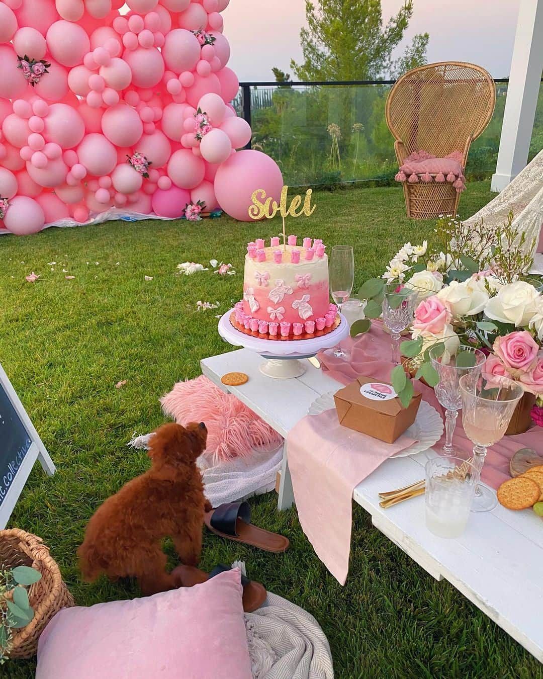 オリビア・カルポさんのインスタグラム写真 - (オリビア・カルポInstagram)「Last month I was planning a surprise baby shower sprinkle for my sister and she ended up having the baby 3 weeks early. I had to spoil the surprise but good news is we had one extra party guest!!!!! 💕💕💕💕 *also: lesson learned, do NOT plan a shower 1 week before a persons due date* .. we love you baby Solei! Better Solei-te than never @thepicnic.collective」9月28日 8時24分 - oliviaculpo