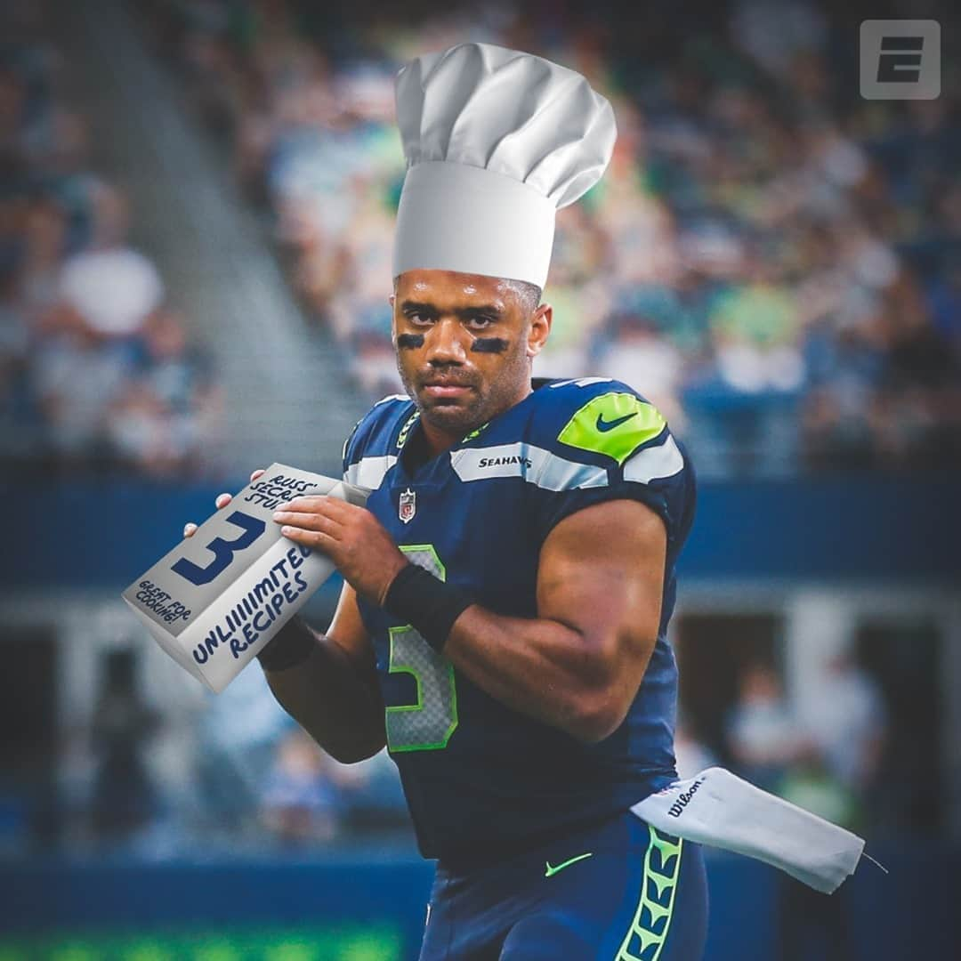 espnさんのインスタグラム写真 - (espnInstagram)「LET. RUSS. COOK. 5 TD passes for Russell Wilson in the Seahawks' win over the Cowboys.」9月28日 8時58分 - espn